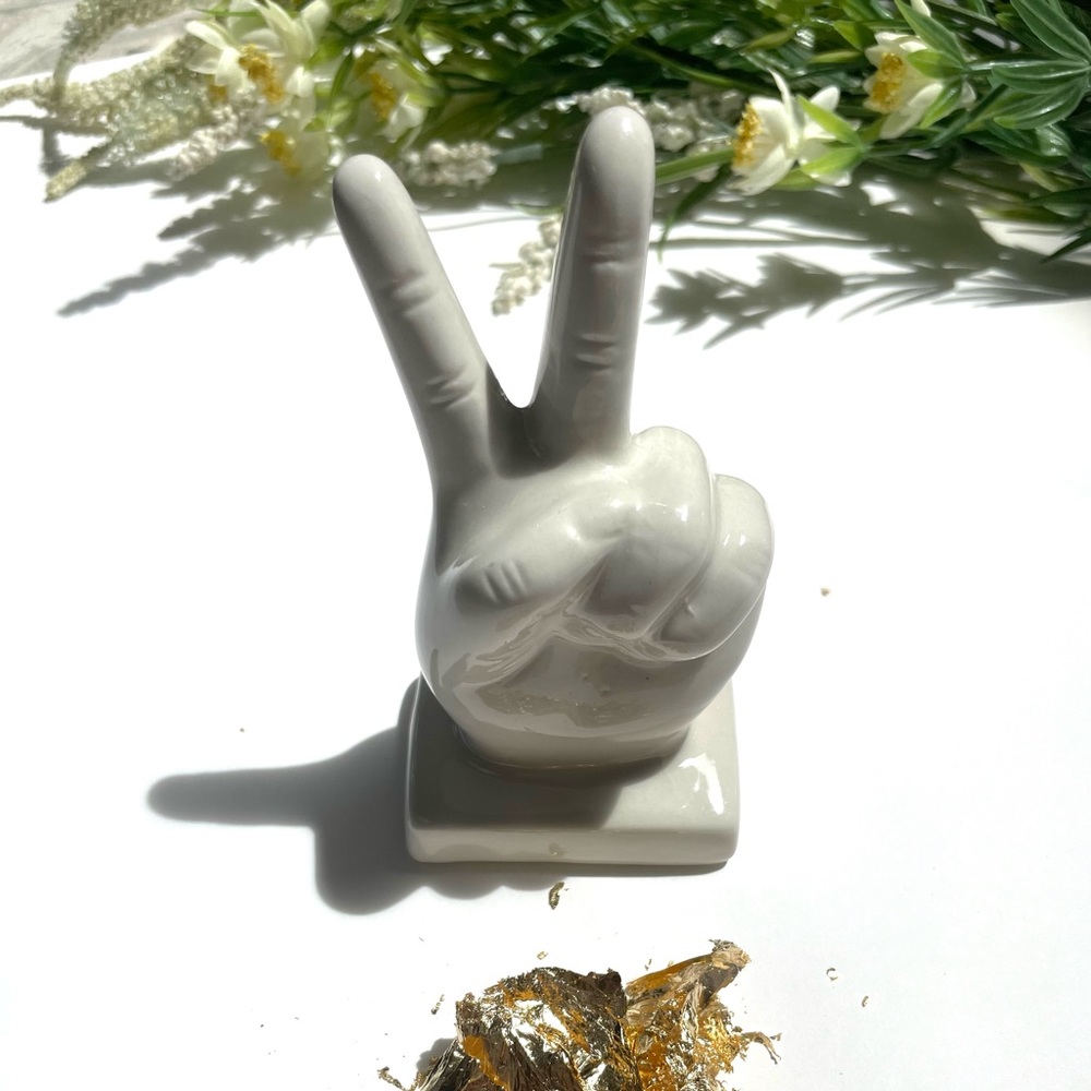 Peace Sign Decor and Ring Holder
